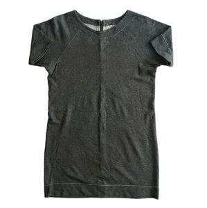 J.Crew wool cotton heather gray short sleeve sweatshirt dress